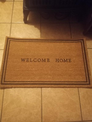 18x30 Welcome Home Coir Doormat Tan/black - Hearth & Hand™ With Magnolia  : Target