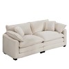 Deep-Seat Corduroy Loveseat with 4 Pillows - 4 of 4