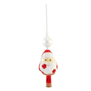Santa Land 13.0 Inch Jolly Nick Tree Topper Christmas Santa Traditional Tree Toppers - 1 of 3