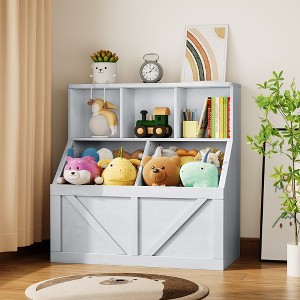 Kid's Toy Storage Organizer, Toy Storage Cabinet with Toy Shelf,Toddler Bookshelf,Kids Bookshelf and Toy Storage,Playroom,Nursery,Classroom,Daycare - 1 of 4
