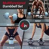 4-in-1 Adjustable Dumbbell Set with Connector, Converts to Barbell, Kettlebell, Push-Up Stand & Ab Roller - 4 of 4