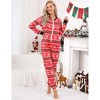 Women's Christmas One Piece Pajamas Printed Long Sleeve Jumpsuit  Reindeer & Snowflake Patterns Xmas Onesie - 2 of 4
