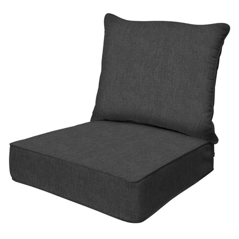 Black and white discount deep seat outdoor cushions