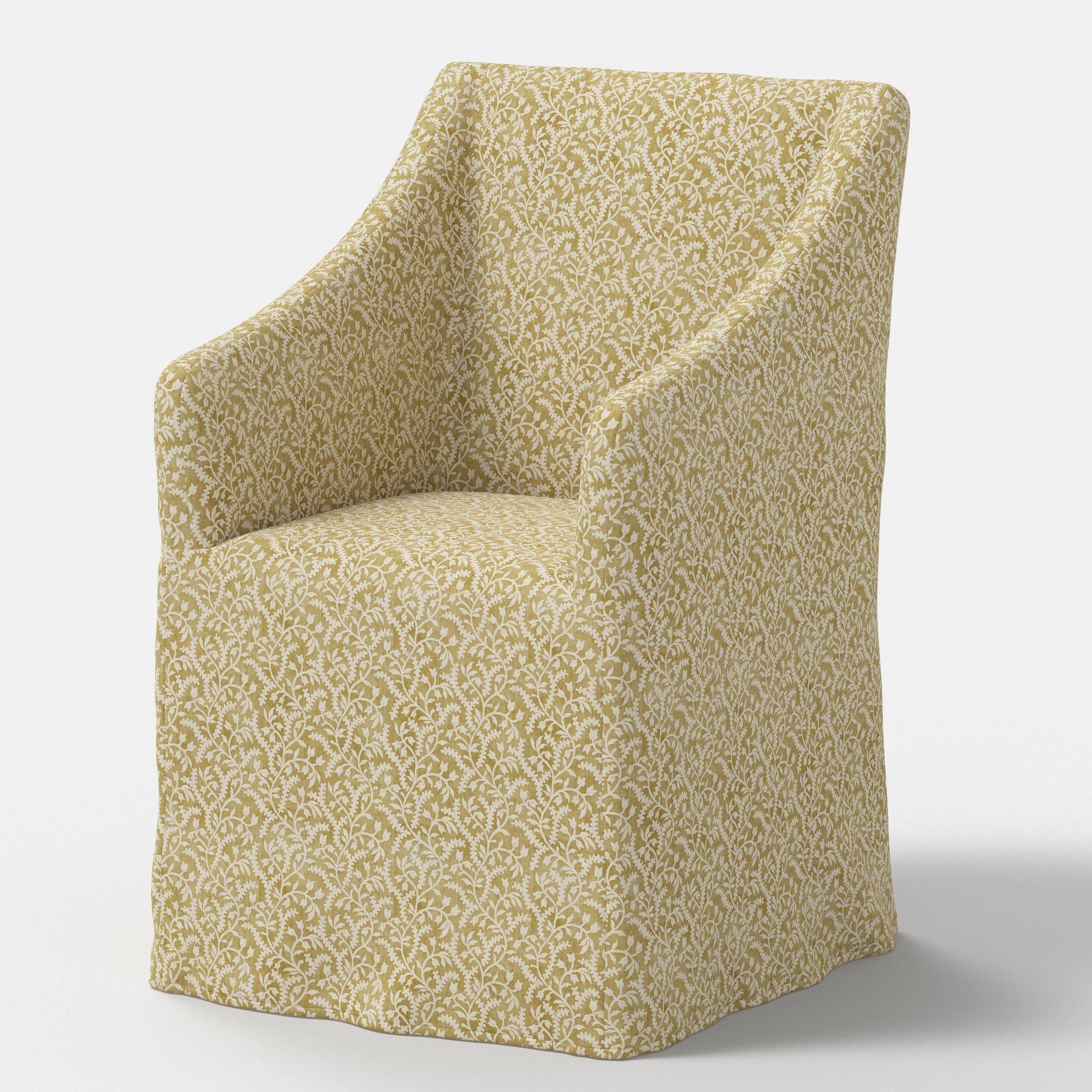 Replacement Slipcover Only for Sloped Arm Dining Chair Vine Floral Gold - Threshold™