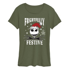 Women's - Disney - Frightfully Festive Short Sleeve Graphic T-Shirt - 1 of 3