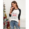 Merry Christmas Shirts for Women Long Sleeve Baseball Shirts Christmas T Shirts - 3 of 4