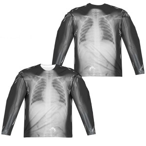 Men's X Rayed (Front Back Print) Long Sleeve Costume T-Shirt - 1 of 4