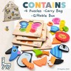 Infinite Curiosity Wooden Puzzles, Set of 4 Montessori Style Toys for 1 Year Old, Toys for Toddlers 1-3, Baby Puzzles, 6x6 inches - 3 of 4