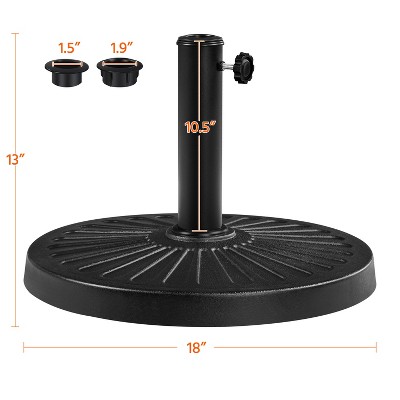 Black Metal Outdoor Patio Umbrella Base Stand