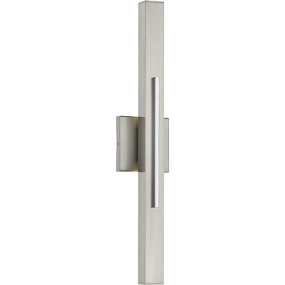 Modern Chrome 24" LED Wall Sconce with Nickel Finish