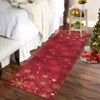Christmas Decorations Area Rug Winter Snowflakes Floor Mat Non Slip Low Pile Home Decor Rug for Living Room Bedroom - 2 of 4