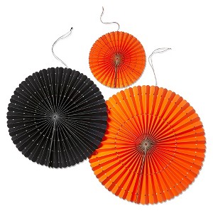 tagltd Halloween Paper Fans Decor Set Of 3 - 1 of 1