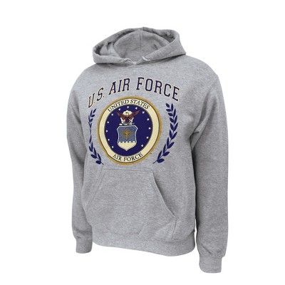 Collections Etc US Military Branch Laurel Leaf Hooded Sweatshirt