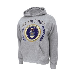 Collections Etc US Military Branch Laurel Leaf Hooded Sweatshirt - 1 of 4