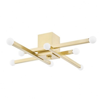 Mitzi Dona 8 - Light Flush Mount in  Aged Brass