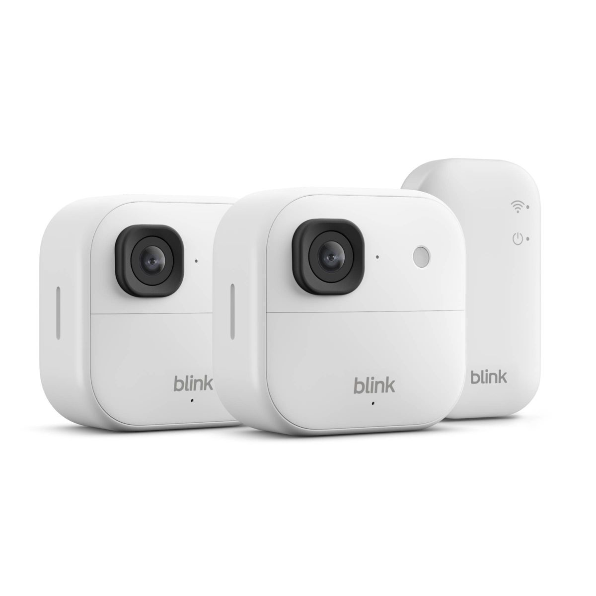 Blink Outdoor 2K+ Wireless Smart Security Camera, 2K Video Resolution, Enhanced Audio, Sync Module Core Included. 2 Camera System - White