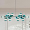 Rennnsan Vionix 35" W 16 -Light Gradient Blue Glass Dimmable Contemporary Linear Kitchen Island Pendant in Gold & Black - 4 of 4