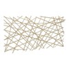 HomeRoots 25" X 49" Gold Abstract Lines Metal Hanging Dimensional Sculpture - 4 of 4