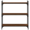 vidaXL Bookcase 3-Tier Brown Oak 31.5 in.x11.8 in.x33.9 in. Engineered Wood - 4 of 4