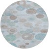 Sky Blue Brown And Beige Geometric Washable Indoor Outdoor Area Rug - 4 of 4