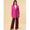 INSPIRE CHIC Women's Classic Stand Collar Long Sleeve Winter Belted Long Coat - 3 of 4