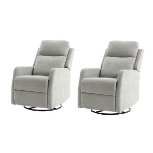 Nestor Swivel rocker Recliner Set of 2 With Swivel Function| ARTFUL LIVING DESIGN-GRAY - 1 of 4
