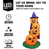 Joyfy 6 FT Halloween Inflatables Outdoor Decorations, Stacked Pumpkins with Witch Hat Inflatable with LEDs for Halloween Party Yard Garden Lawn Decor - 3 of 4