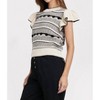 Women's Bethany Ruffle Sleeve Stripe Sweater - Another Love L - 3 of 4