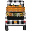 Black Checkered Truck Fall Burlap Garden Flag Pumpkins 12.5"x18" Briarwood Lane - 3 of 4