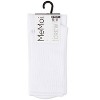 Memoi Women's 2 Pair Pack Thin Ribbed Crew Socks White-White 9-11 - 3 of 4