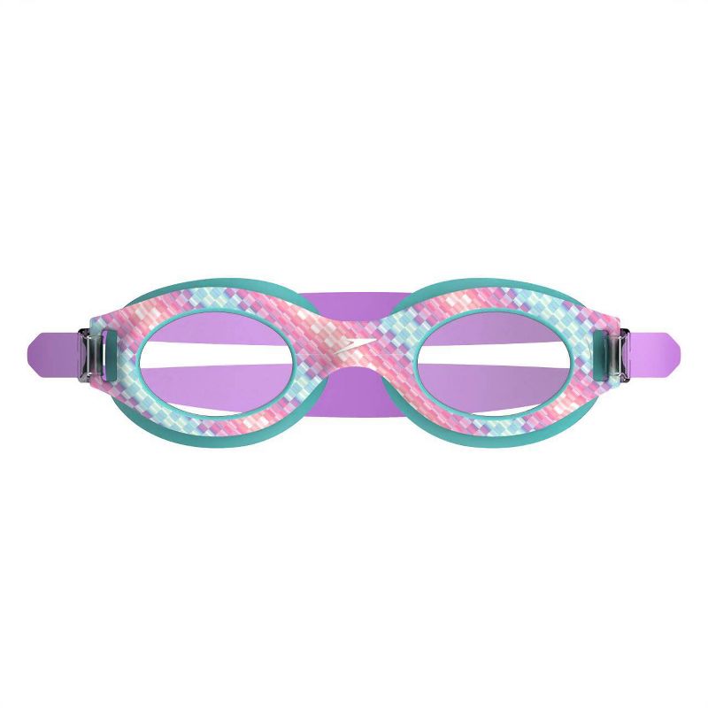 Speedo Junior Glide Print Swim Goggles - Pink/Blue/Purple Checkered, 3 of 5