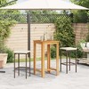 vidaXL Garden Bar Set 3-Piece Bar Counter Bar Table Bar Stool, Bar Set for Garden Patio Garden Counter Garden Furniture Brown Solid Wood Acacia - 3 of 4