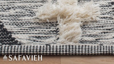 Tribal Elegance Hand-Knotted Black Wool 8' x 10' Area Rug
