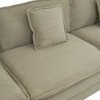 NicBex Couches for Living Room 112.6" Modular Sectional Sofa L-Shape Corduroy Upholstered Sofa Couch with Side Storage Pockets and Ottoman, Brown - 3 of 4
