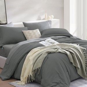 BAGOKIE 5/7 Pieces Bed in a Bag with Fitted Sheet, Flat Sheet, Pillow Sham, and Pillowcase - 1 of 4