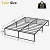Twin Size Bed Frame Platform, 14 inch Metal Twin Bed Mattress Frame with 3 in 1 Steel Support - 2 of 4