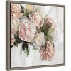 Amanti Art 16" x16" Floral Pastel Peony II by Emily Ford Framed Canvas Wall Art Print: Modern Botanical Lithograph, Polystyrene Frame - 2 of 4