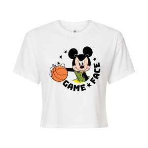 Women's - Disney - Game Face Basketball Cropped Graphic T-Shirt - 1 of 4