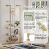 Artloge Heavy Duty Industrial Pipe Clothing Rack Garment Stand Hanging Rod Shelf Wardrobe Closet Organizer with 3 Tier White shelves - 4 of 4