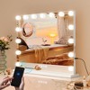 Vanity Mirror with Lights, Large Makeup Mirror, 3 Color Lighting Modes Tabletop, Fashion Bathroom Mirror for Dressing Room,Bedroom, Plug in - 2 of 4