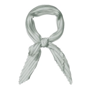 Allegra K Women's Solid Color Bandana Pleated Rhombus Head Scarf Wraps Scarves Neckerchief 1 Pc - 1 of 4