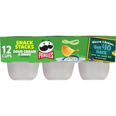 Pringles Snack Stacks Sour Cream & Onion Potato Crisps Chips Multipack - 8.8oz/12ct