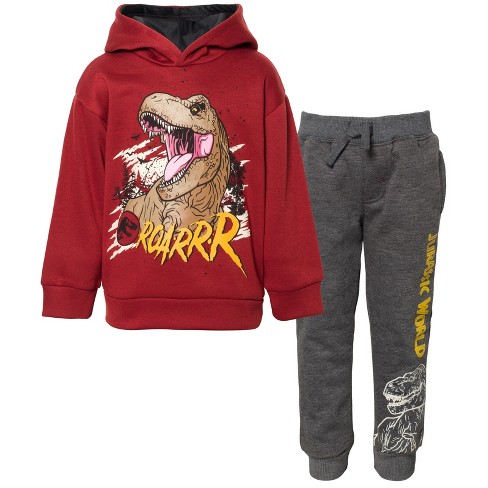 Jurassic World Jurassic World Dinosaur Jurassic Park Fleece Pullover Hoodie  And Pants Outfit Set Toddler : Target