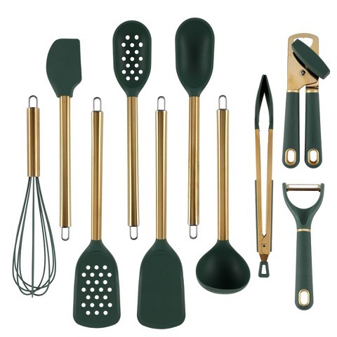 Набор кухонных инструментов Cook With Color 10 предметов, шалфей