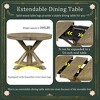 Chic Crate-Retro Extendable Dining Table - 12-Inch Leaf Farmhouse Design for Dining Room & Living Room (Natural Wood Wash, Multi-Use) - 3 of 4