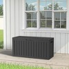 MAYEERTY 80 Gallon Large Capacity Outdoor Deck Box for Patio Furniture Cushions, Pillow with Wheels, Black - 2 of 4