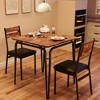 Dining Table for 2, Small Table and Chairs Set of 2, Square Dinette Set for 2, Dinner Table Set, 3 Piece Kitchen & Dining Room Sets - 2 of 4