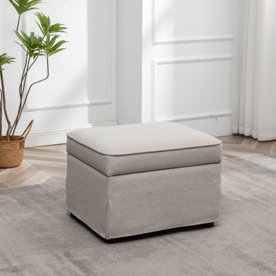 24" Wide Rectangle Storage Ottoman - WOVENBYRD