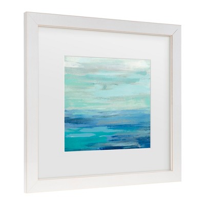 Trademark Fine Art -Silvia Vassileva 'Sunset Beach Ii No Orange' Matted Framed Art