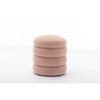 NicBex Modern 16.9" Round Ottomans Small Footstools with Boucle Fabric for Bedroom and Living Room - 3 of 4